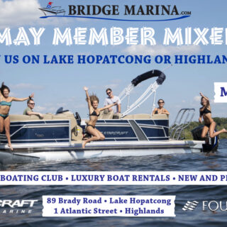 May Bridge Marina Member Mixer pontoon boat