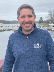 Ray Fernandez at the docks of Bridge Marina on Lake Hopatcong