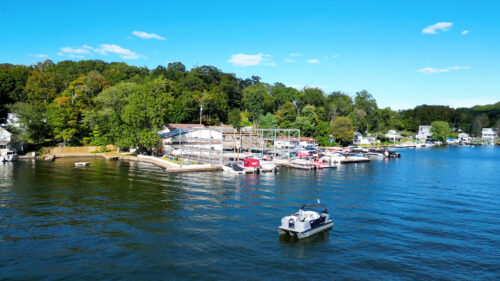 Bridge Marina Great Cove dock slips on Lake Hopatcong offer sweeping views and more.