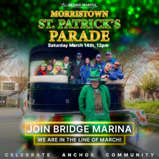 Pontoon Boat Used as a Parade Float in the Morris County St Patrick's Day Parade