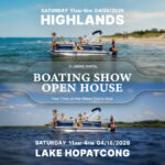 On the water scene showcasing Bridge Marina's Open House & Boating Show on Lake Hopatcong, NJ and in Highlands, NJ