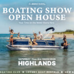 On the water scene showcasing Bridge Marina's Open House & Boating Show in Highlands, NJ