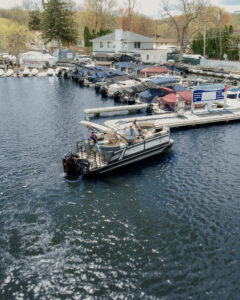 Aerial view of Lake Hopatcong at Bridge Marina