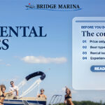 Pontoon boat on the water with group enjoying a summer day