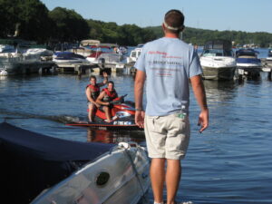 Ray Fernandez on the docks at Bridge Marina on Lake Hopatcong