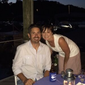Ray and Becca Fernandez at a networking event at Bridge Marina on Lake Hopatcong.